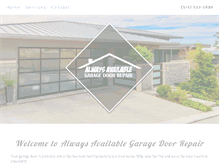 Tablet Screenshot of alwaysavailablegaragedoorrepair.com